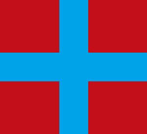 Arms Image: Gules, a cross azure